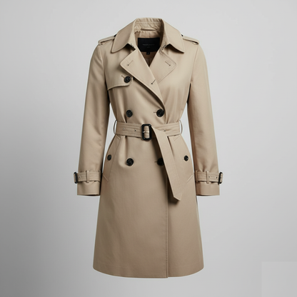 Ikonisk Beige Trenchcoat - Tidløs Elegance til Enhver Anledning