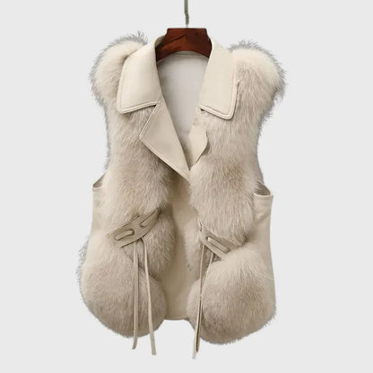 Aveline Faux Fur Vest – Luxuriøs Vinter Elegance
