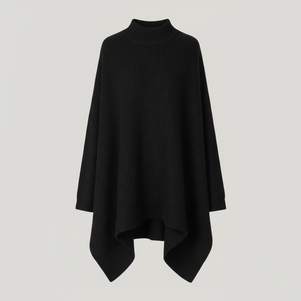 Oversize Asymmetrisk V-Striktrøje – Khaki Chic